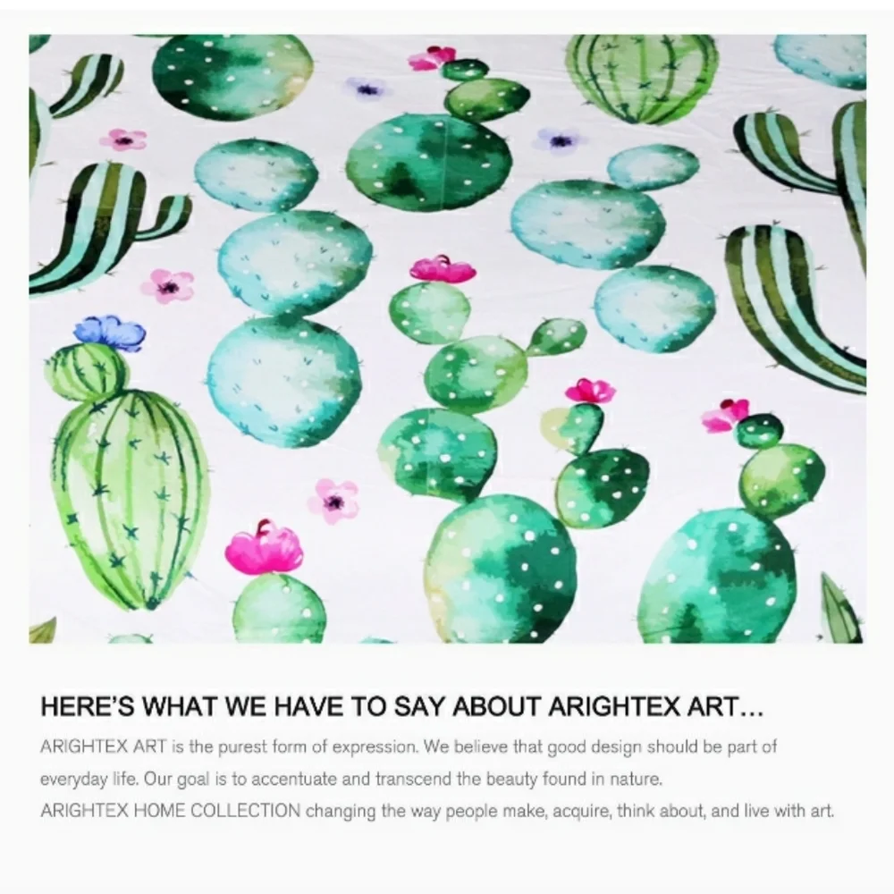 ⭐🆕 Vibrant Boho Cactus print luxury duvet set